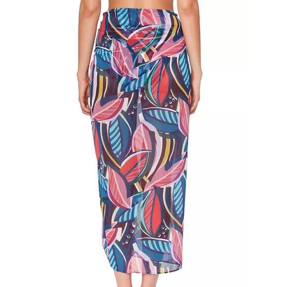 Bleu Rod Beattie Absolutely Fab Pareo Chiffon Sheer Cover up Sarong Medium NWT - Picture 3 of 3